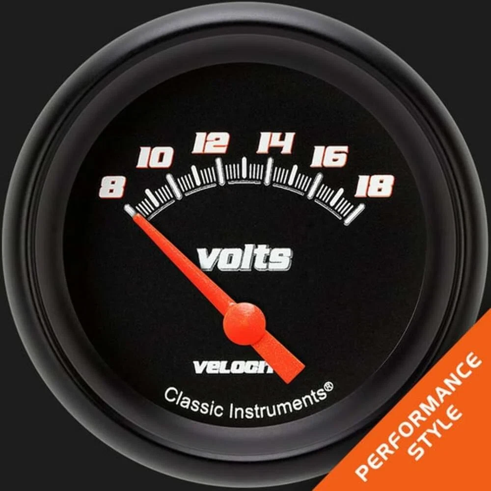 Velocity Black 2 5_8_ Volt Gauge VS230BBPF